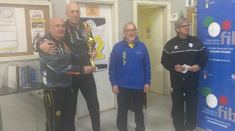 Bocce – Raffa – Al G. Corsetti Arce, Sapienza e Marcellitti, si aggiudicano il 2° Trofeo bocciofila di Arce.